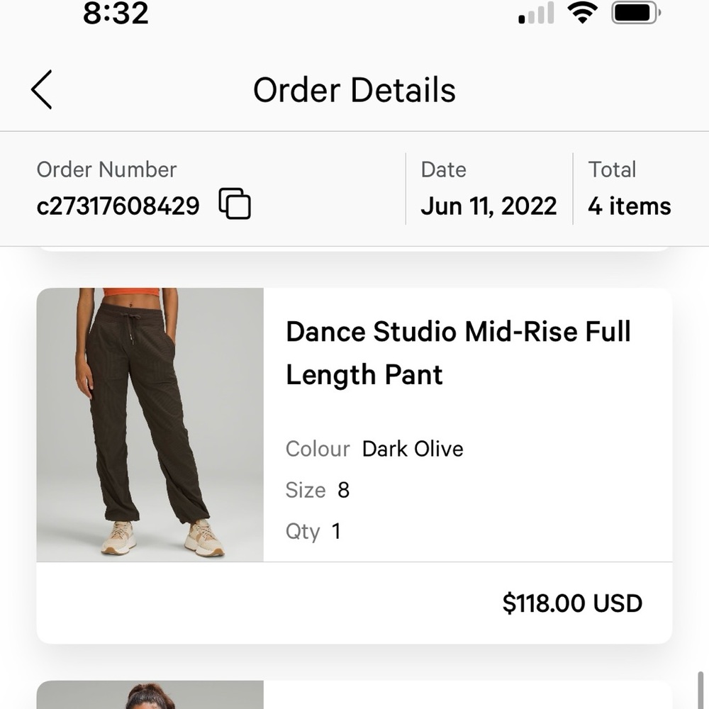 Lululemon Dance Studio Mid-Rise Full Length Pant Size 8